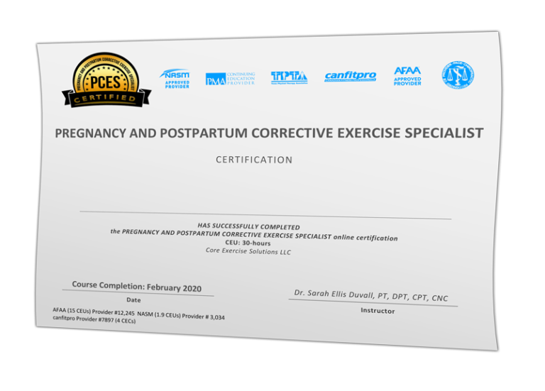Pregnancy Postpartum Corrective Exercise Specialist Course Dr